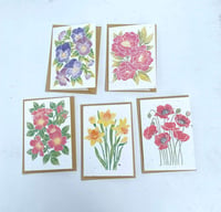 Image 1 of Plantable Seed Card Bundle - Lino Print Flowers