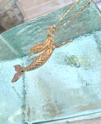Image 3 of 14k solid gold mermaid pendant 