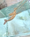 14k solid gold mermaid pendant 