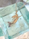 14k solid gold mermaid pendant 