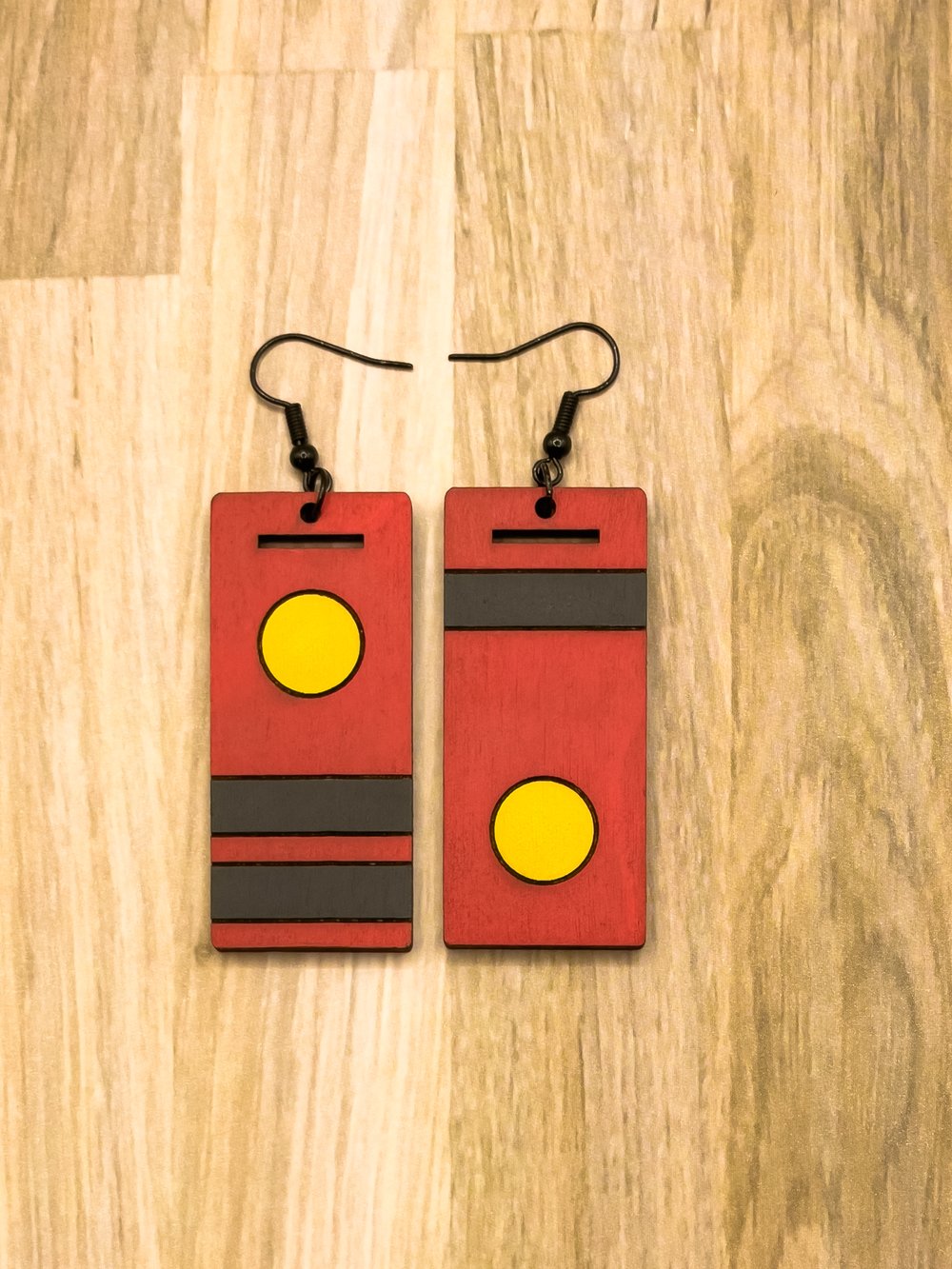 Image of Wooden Bath Token Earrings