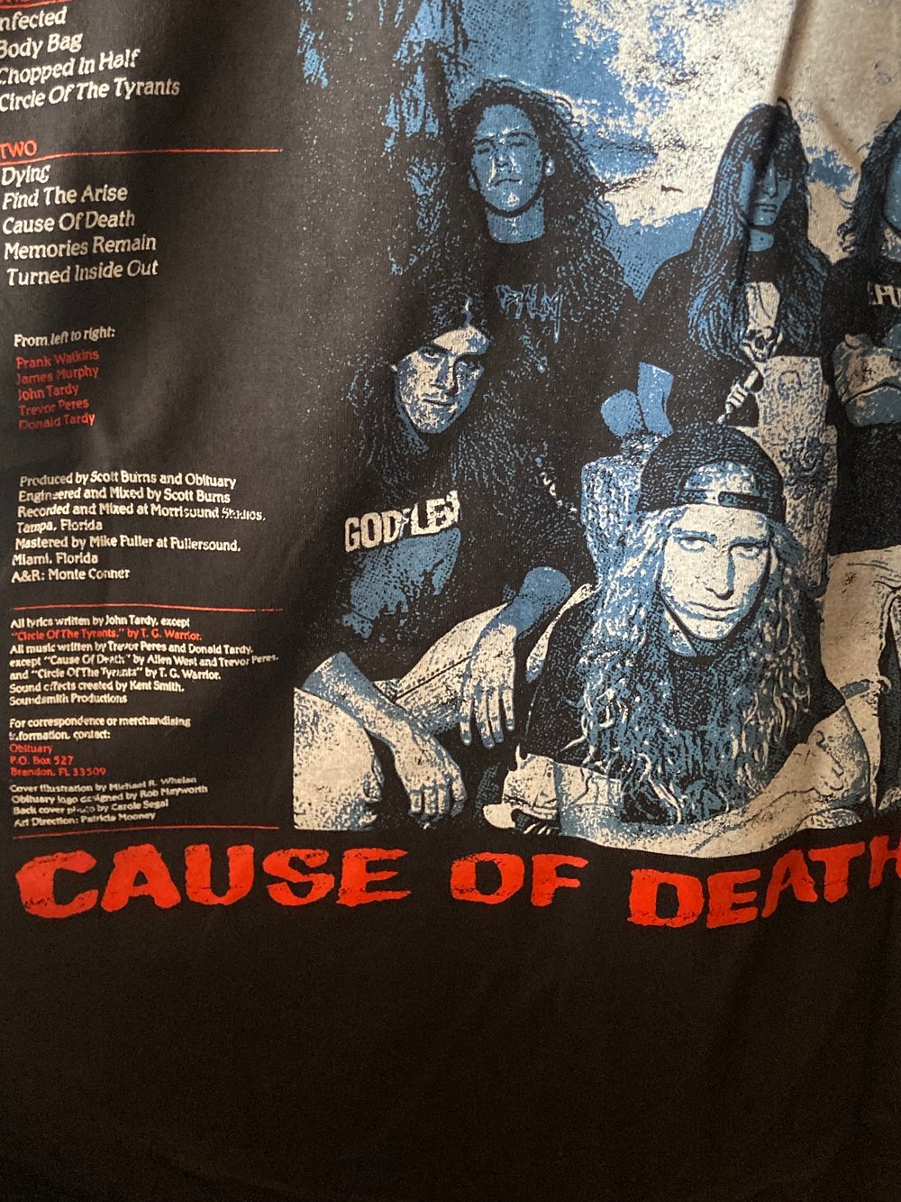 Obituary - Cause Of Death Tee