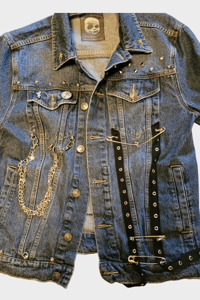 Image 2 of custom Clash denim jacket one of a kind 