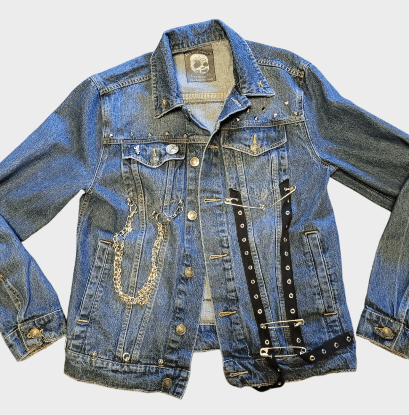 custom Clash denim jacket one of a kind custom Clash denim jacket one of a kind