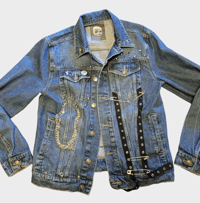 Image 3 of custom Clash denim jacket one of a kind 