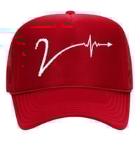 All Red with White V Truck Hat 