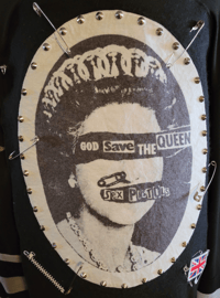 Image 5 of Sex Pistols God Save the Queen striped hood sweatshirt jacket