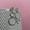 Silver Asymmetric Circles Earrings