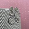 Silver Asymmetric Circles Earrings