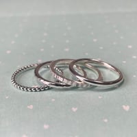 Image 2 of Sterling Silver Stacking Rings 