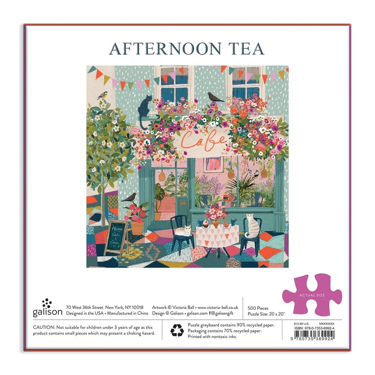 PUZZLE 500 PIÈCES - AFTERNOON TEA, GALISON Image 3