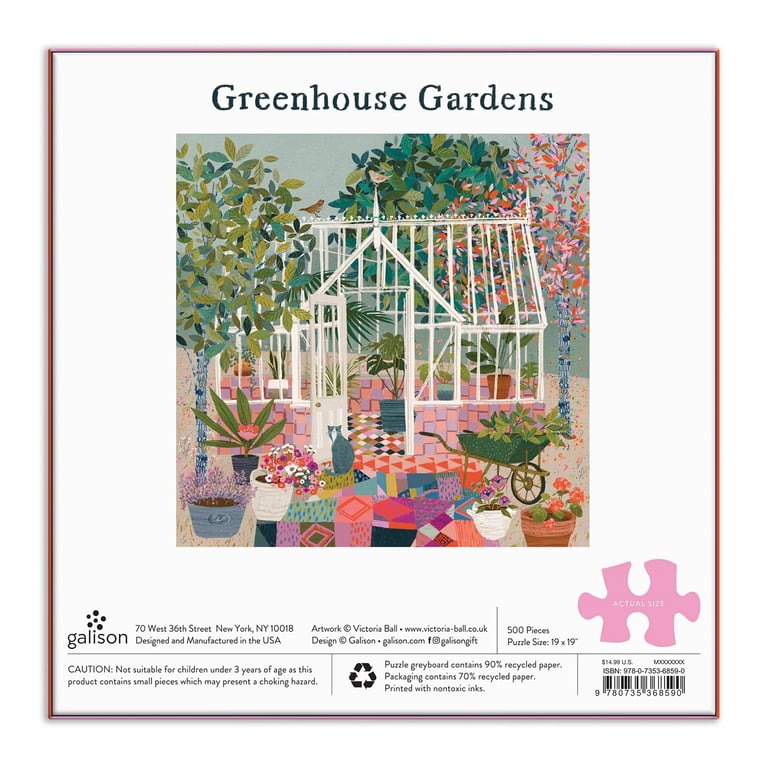 PUZZLE 500 PIÈCES - GREENHOUSE GARDENS, GALISON Image 3