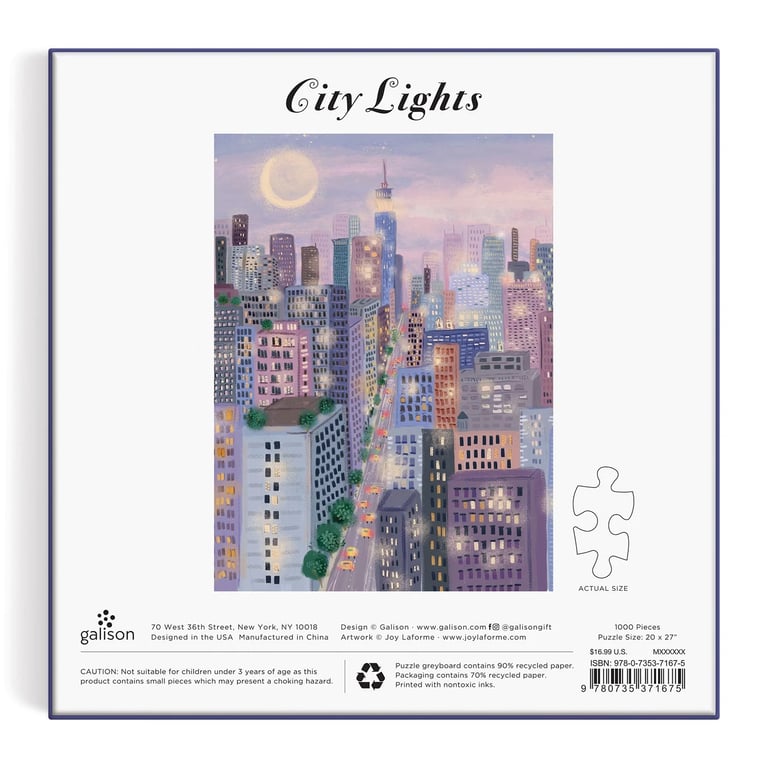 PUZZLE 1000 PIÈCES - CITY LIGHTS, GALISON Image 3