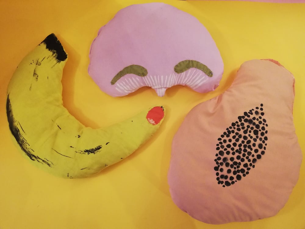 Image of Greer Pester Papaya Fertility Faceplant Cushion