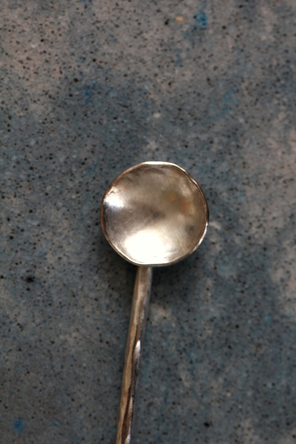 Image of RR Designs Sterling Silver Spoon #9 with round textured handle - Size Small
