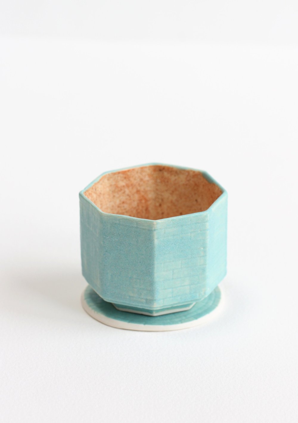 Image of Stuart C Noble Blue Porcelain Cup and Saucer