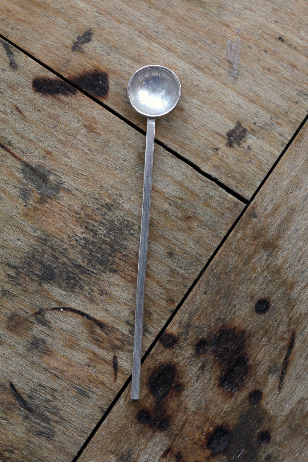 Image of RR Designs Sterling Silver Spoon #5 with square handle - Size Small