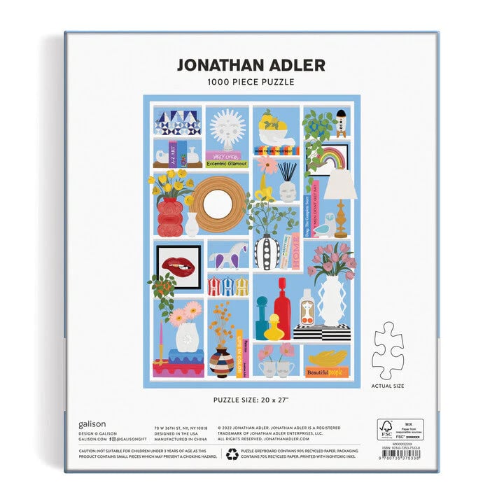 PUZZLE 1000 PIÈCES - JONATHAN ADLER - SHELFIE, GALISON Image 3