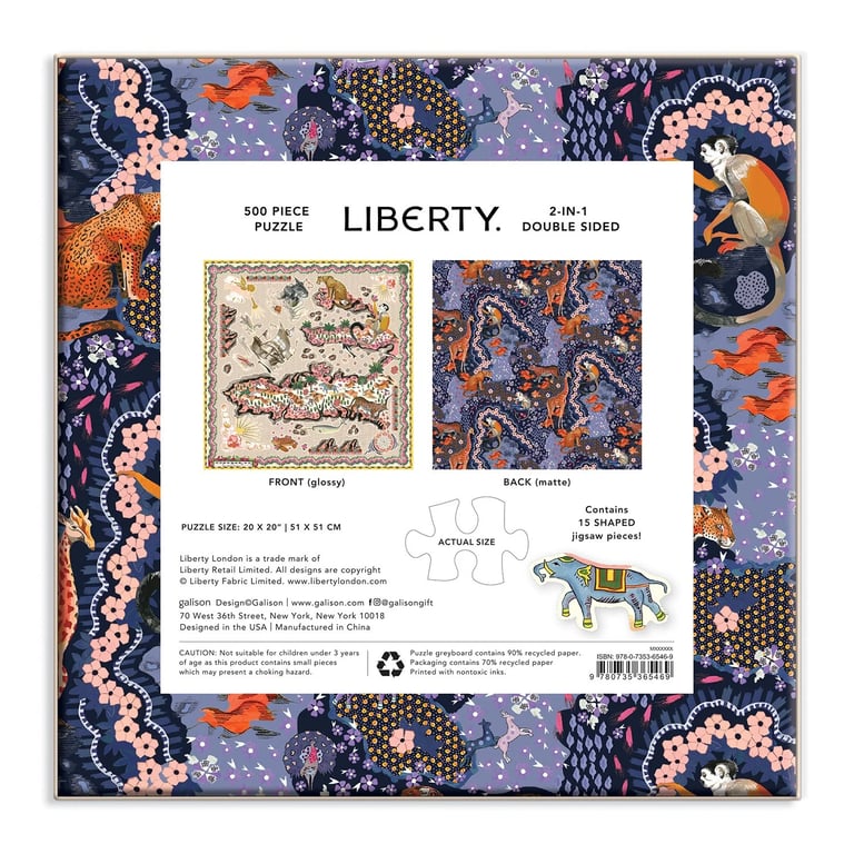 PUZZLE DOUBLE FACE 500 PIÈCES - LIBERTY LONDON - MAXINE, GALISON Image 4