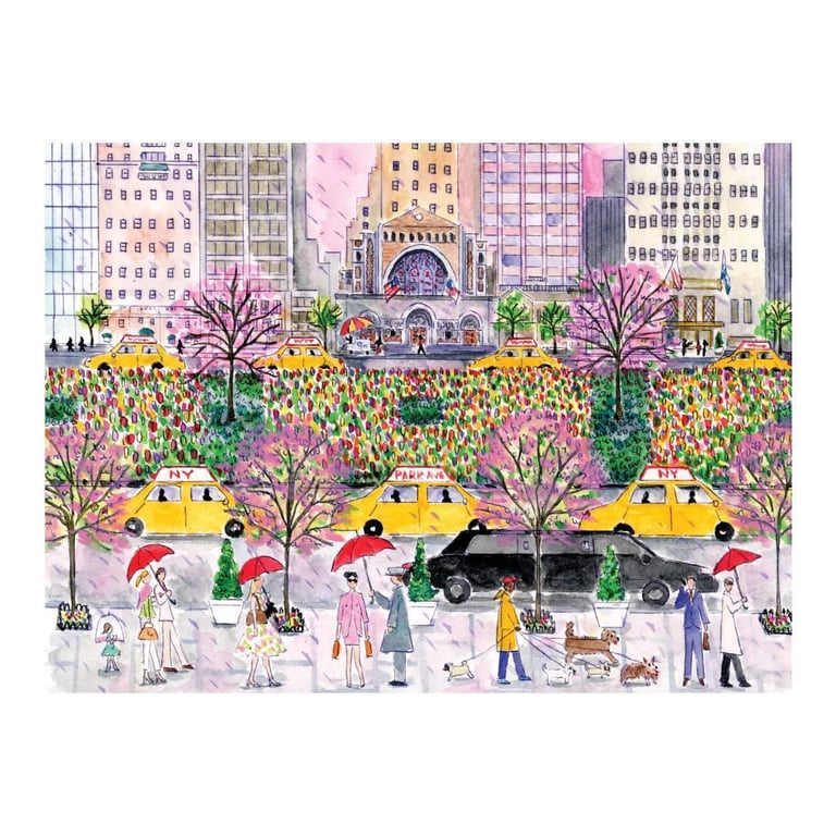 PUZZLE 1000 PIÈCES - SPRING ON PARK AVENUE - MICHAEL STORRINGS, GALISON Image 4