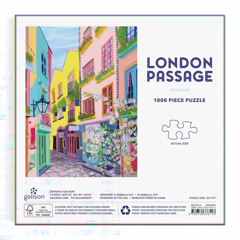 PUZZLE 1000 PIÈCES - LONDON PASSAGE, GALISON Image 3