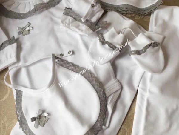 Image of Baby lace outfit 6 piece set 