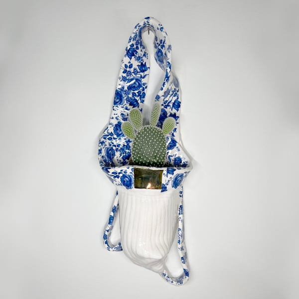 Image of Wall-hanging Used Jockstrap Planter with 22Kt Gold