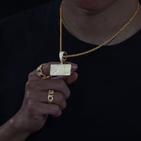 Image 1 of Moissanite Dollar Bill Pendant