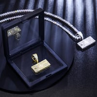 Image 3 of Moissanite Dollar Bill Pendant