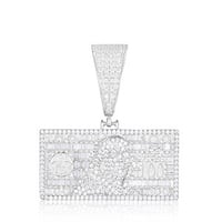 Image 2 of Moissanite Dollar Bill Pendant