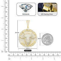 Image 5 of Moissanite Diamond Goat Pendant