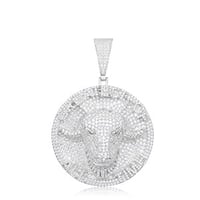 Image 4 of Moissanite Diamond Goat Pendant