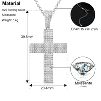 Image 5 of Moissanite Diamond Cross