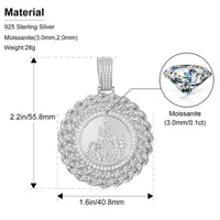 Image 5 of Allah Moissanite Pendant