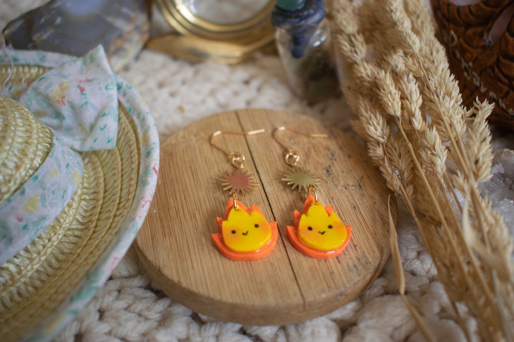 Image of Warm Fire Demon Earrings