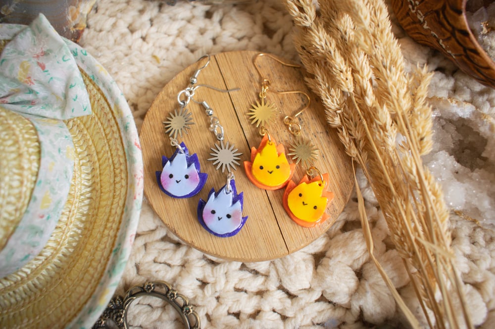 Image of Warm Fire Demon Earrings