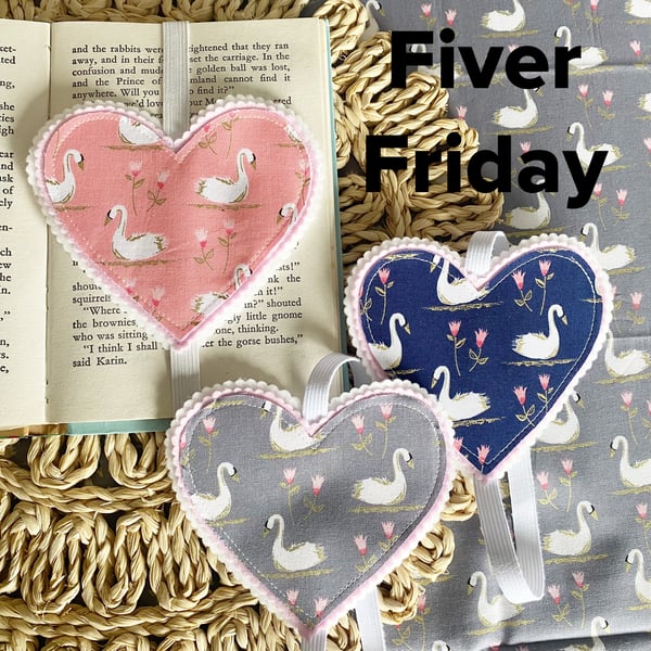 Image of Fiver Friday Heart Bookmarks
