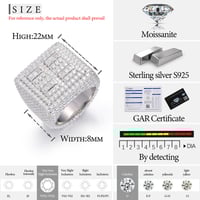 Image 5 of DIamond Paved VVS1  Moissanite Ring