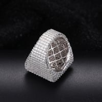 Image 3 of DIamond Paved VVS1  Moissanite Ring