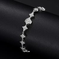 Image 3 of Moissanite Diamond Star Charm Chain/Bracelet