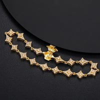 Image 4 of Moissanite Diamond Star Charm Chain/Bracelet