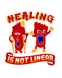 Image 4 of HEALING IS NOT LINEAR - RISOGRAPH PRINT