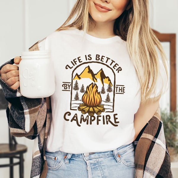 Image of Summer t-shirt/sweatshirt/Campfire life/Camping 