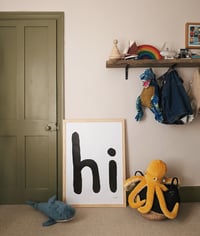 Image 1 of Hi Poster - White