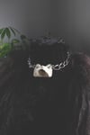 Vertebrae bone thick steel choker