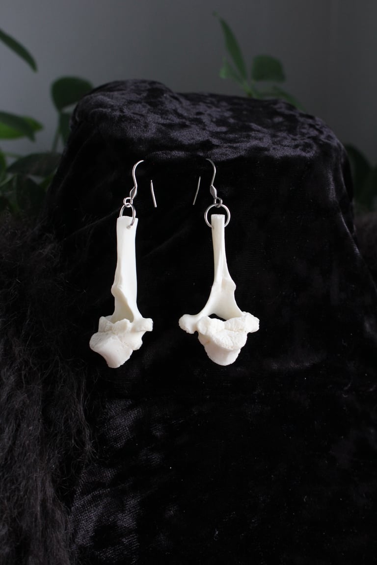 Dead Good vertebrae earrings Image 2