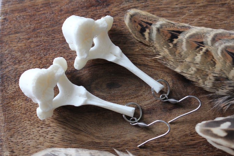 Dead Good vertebrae earrings
