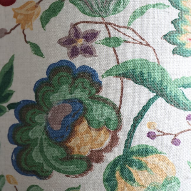 25cm Lampshade - Antique Block print Linen