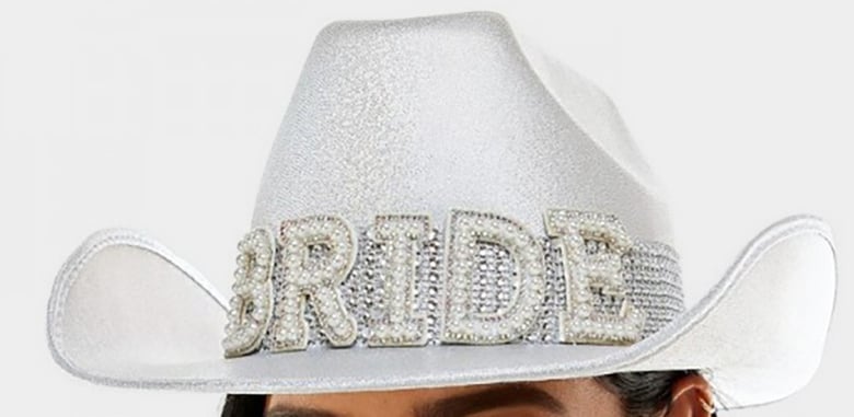 Image of Bride White Cowboy Hat