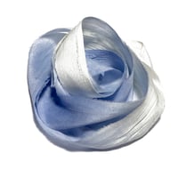 Image 3 of 10YD OMBRE CLOUDY SKY HAND DYED SARI SILK RIBBON/HAND DYED BY COLOR KISSED SILK